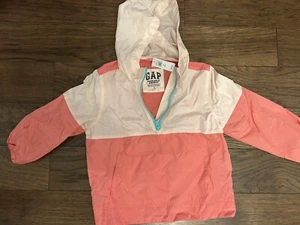 NWT Girls GAP Packable Anorak S 6/7 Coral Pink Jacket Lightweight See Descriptio - Picture 1 of 5