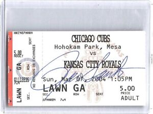 Ron Santo Chicago Cubs Signed Autograph 2004 Spring Training Ticket Stub Auto
