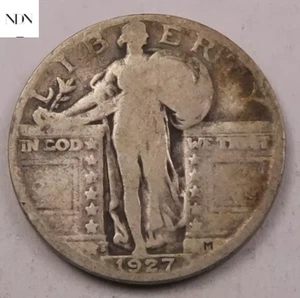 1927-S Standing Liberty Quarter - Very Good/Fine (VG/F) - 90% Silver #Q717 - Imagen 1 de 3