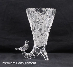 Vintage 6" Cornucopia Vase The Byrdes Collection by HOFBAUER - Picture 1 of 12