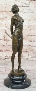 SEX SLAVE BONDAGE GIRL SCULTURA BRONZO NUDO STATUA ARTE FIGURA FIGURA HOT CAST - Foto 1 di 10