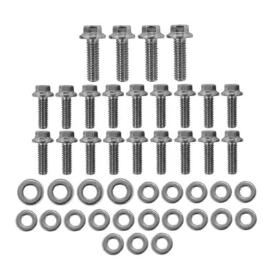 Kit de pernos para cárter de aceite ARP cabeza hexagonal de acero inoxidable pulido con refuerzos 26... Foto 1 de 2