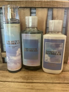 Bath & Body Works 3pc CONFETTI DAYDREAM Shower Gel Body Wash, Lotion, Mist Lot - Picture 1 of 6
