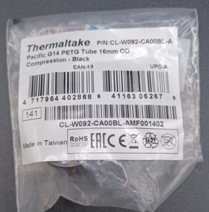 Tubo Thermaltake Pacific G14 PETG 16mm OD Compresión Negro NUEVO - Imagen 1 de 2