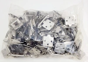 Lot Of 125 Pewter / Silver Colored Metal Cabinet Hinges - Picture 1 of 4