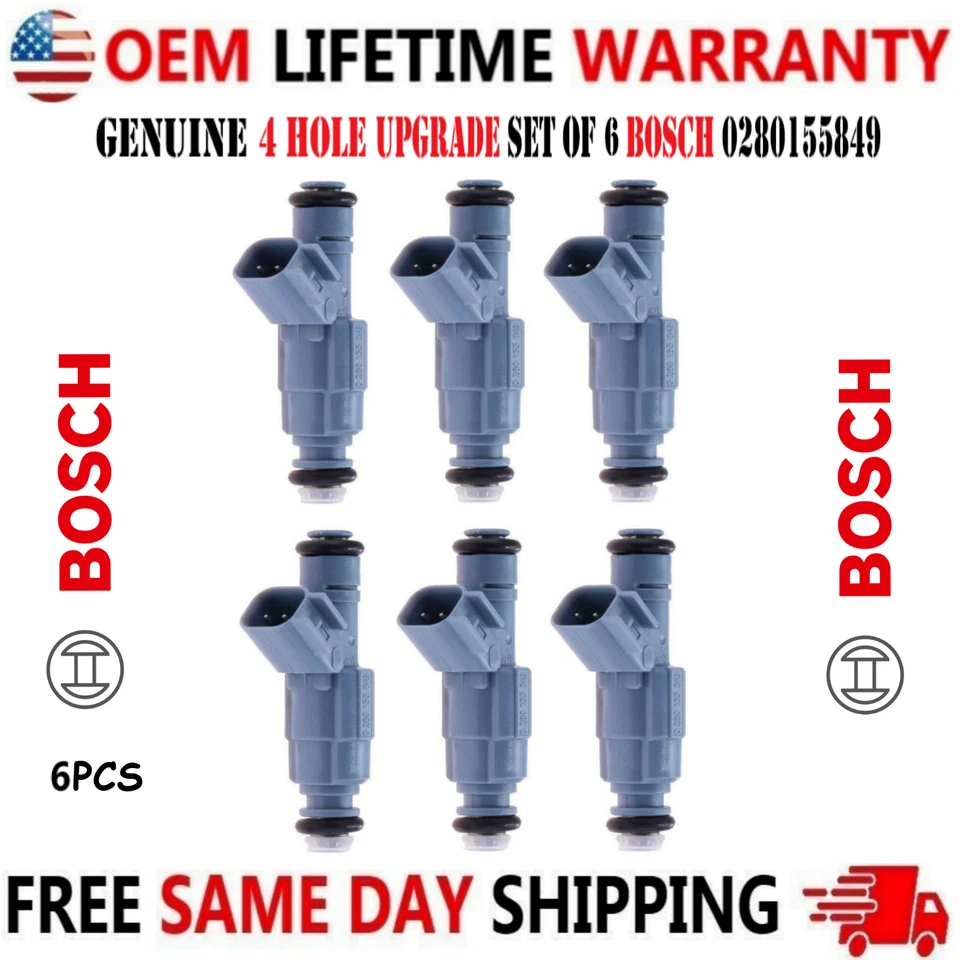 OEM 4 Hole Upgrade 6pcs BOSCH Fuel Injectors for Jeep Grand Cherokee 2001-2007 - Image 1 of 4