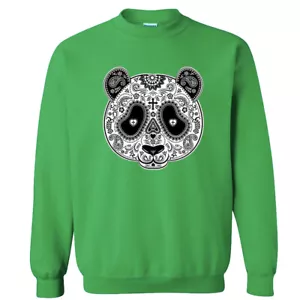 â„ Sudadera Oso Panda Calavera de AzĂșcar Cuello Redondo DĂa de los Muertos Tribal - Imagen 1 de 9