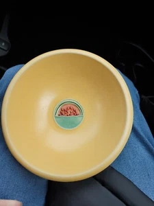 One Acre Studio Art Pottery Bowl Watermelon 6 1/4" Milan Michigan Ceramics - Picture 1 of 4