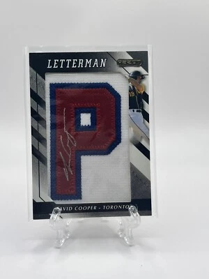 2008 Razor Letterman Patch Auto 01/20 David Cooper Toronto Blue Jays - Image 1 of 2