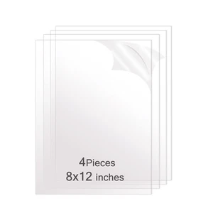 8"X12" 1/8 Inch Thick 4 Pack Highly Transparent, Smooth Edged Acrylic Plastic... - Picture 1 of 7