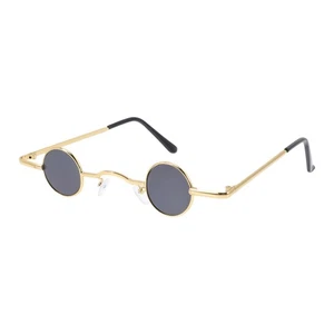 Retro Punk Sonnenbrille Herren Trendy Schwarz Kreis und Damen Steampunk - Bild 1 von 11