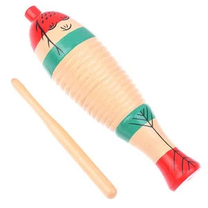 Hölzernes Fischspielzeugspiel Orff Percussion Musikinstrument für Anfänger - Afbeelding 1 van 12