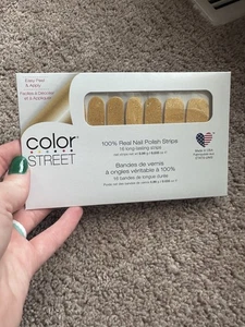 Color street 100% real nail polish strips set of 16  Glitter Yellow Might Heroes - Picture 1 of 4