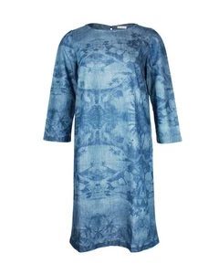 Stella Mccartney Landscape Print Mini Dress In Cotton Women Blue Size 38 - Picture 1 of 4