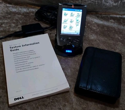 Dell Axim X5 Windows Pocket PC + Docking Station Soft Pouch Manual Working  - Image 1 of 4