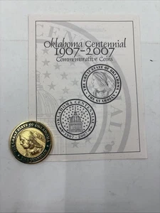 MONEDA CONMEMORATIVA DEL CENTENARIO DE OKLAHOMA - VERDE - Imagen 1 de 5