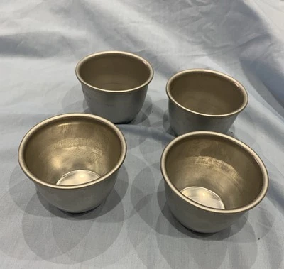 3 x Pudding Moulds Mini Basins Aluminium Baking Cups 8cm dia - Image 1 of 4