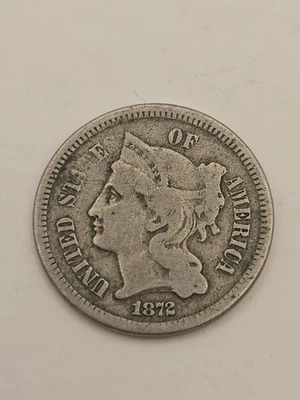 1872 3 Cent Nickel U.S. Coin - Image 1 of 4