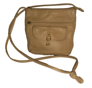 Stone Mountain Tan Leather Small Crossbody Bag - Picture 1 of 12