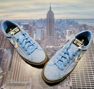 Converse Star Player 76 Ox Low Top Suede Light Blue Mens Size 11.5 A09085c New - image 1 of 4