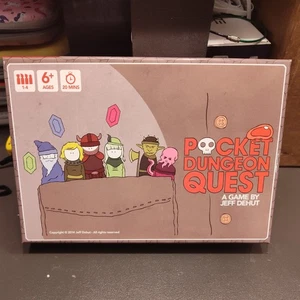 2014 Pocket Dungeon Quest Board Game 100% Complete Drawstring Bag Ages 6+ - Picture 1 of 15