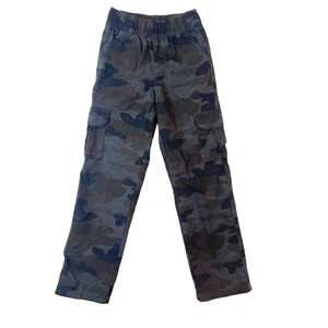 The Childrens Place Cargo Pants Boys 7 Slim Gray Camouflage Adjustable Waistband - Picture 1 of 5