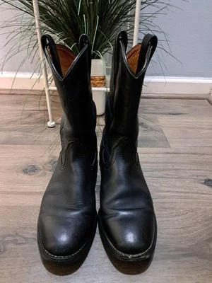 Botas vaqueras occidentales Ariat para mujer suela de goma de cuero negro talla 7,5B #14501 Foto 1 de 4