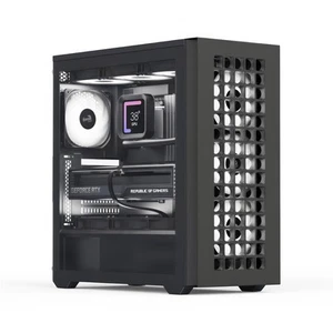 AeroCool D502A Mid-Tower Gehäuse ATX m-ATX Mini-ITX 4 ARGB-Lüfter Schwarz - Bild 1 von 9
