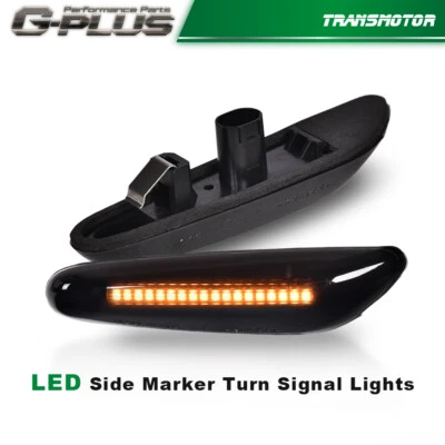 Se adapta a BMW 325i 328i Luz de señalización lateral LED ahumada Lámpara de señal de giro secuencial Foto 1 de 4