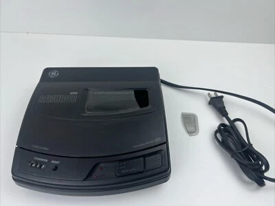 Rebobinadora de cinta de casete de video bidireccional GE Slimline VHS probada de colección Foto 1 de 4