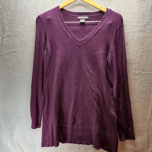 DKNY Pullover Sweater Womems Size Large Color Plum - Picture 1 of 10
