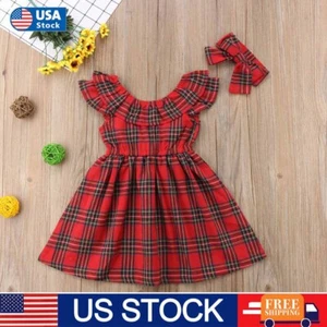 Baby Girls Romper Newborn Christmas Costume New Year Dress Sleeveless Bodysuit - Picture 1 of 11