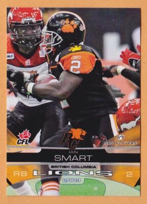 Ian Smart 2009 Extreme CFL card #11 BC Lions  C.W. Post Pioneers - Image 1 of 2