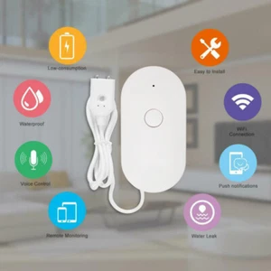 TUYA WiFi Water Leak Sensor Detector Alarm Flood Leakage Level Overflow Alarm - Picture 1 of 12