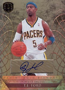 2010-11 Panini Gold Standard Signatures Pacers Card #166 T.J. Ford Auto /199 