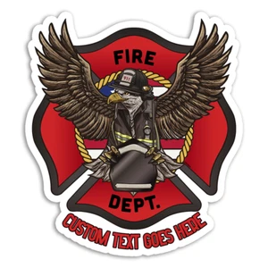 Calcomanía personalizada de bombero - Calcomanía IAFF - Calcomanía de veteranos de bomberos - Calcomanía de 10" - Imagen 1 de 1