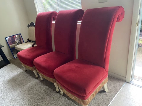 Lillian August Collection High End High Back Side Chairs 3pcs “RARE” Cover
