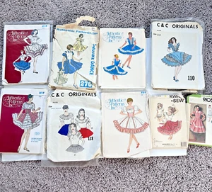 Vintage Authentic Patterns Square Dance Gunne Sax Dress Sewing Pattern Cut/Uncut - Picture 1 of 19