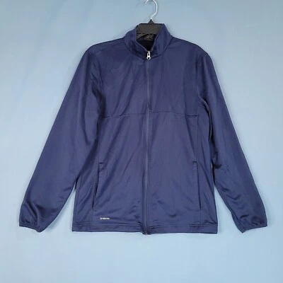 Athletic Work Men's Full Zip Jacket Mock Neck Blue Size S - Image 1 of 4