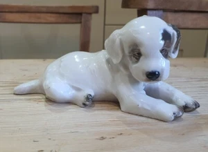 RARE VINTAGE ROSENTHAL SELB BAVARIA THEO KARNER SEALYHAM PUPPY LYING DOWN - Picture 1 of 17
