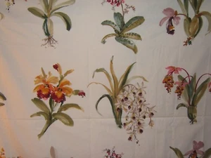 Brunschwig & Fils, Orchidelirium, Orchids in Bloom, BTY, Color Yellow Multi - Picture 1 of 5
