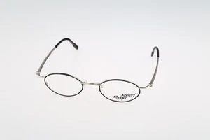 Robert Rudger 2265 010 22, Vintage 90s black & silver oval eyeglasses frames NOS - Picture 1 of 10
