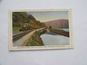 Treno ferroviario RR Baltimora e Ohio Capitol Limited Potomac River 1928 - Foto 1 di 2