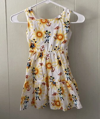 Vestido de verão Disney Cruise Line para meninas Minnie Mouse branco tamanho XS/4T - Imagem 1 de 4