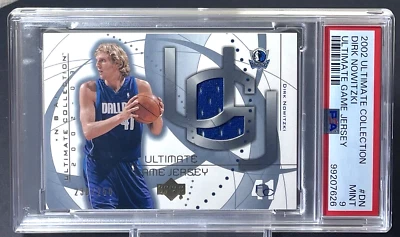 Dirk Nowitzki 2002-03 Upeer Deck Ultimate Collection Game Jersey /250 PSA 9 Mavs - Image 1 of 3