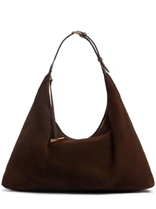 LIFFNER Dark Brown Suede Shoulder Bag New And Authentic - Picture 1 of 5