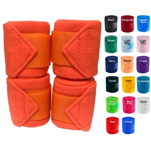 New! 4 pack Horse size DELUXE POLO WRAPS Extra thick bandages 17 COLORS! - Picture 1 of 18