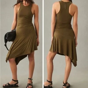 Daily Practice by Anthropologie ärmelloses seitlich gerafftes Kleid Gr. XL - Bild 1 von 8
