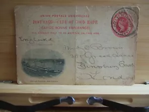 1901 Cape Of Good Hope One Penny prepaid Postcard Buffalo Harbour! - Picture 1 of 2