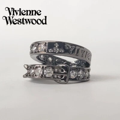 Anillo cinturón Vivienne Westwood, 2 anillos, negro como nuevo Foto 1 de 4